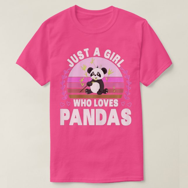 Camiseta Sólo Un Chica Que Ama A Pandas - Cute Panda (2) (Diseño del anverso)
