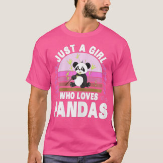 Camiseta Sólo Un Chica Que Ama A Pandas - Cute Panda (2)