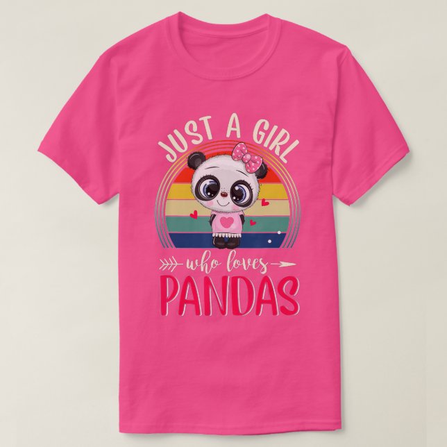 Camiseta Solo Un Chica Que Ama A Pandas Cute Panda (4) (Diseño del anverso)