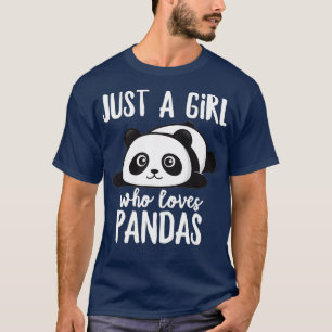 Camiseta Solo un Chica que ama a Pandas Cute Panda Animal L