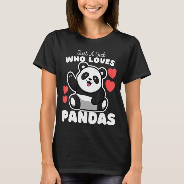 Camiseta Solo un Chica que ama a Pandas - Cute Panda Bear N (Anverso)