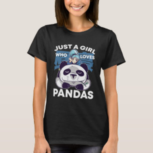 Camiseta Solo un Chica que ama a Pandas Cute Panda Kanji Ja