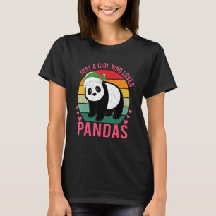 Camiseta Solo un Chica que ama a Pandas Panda Bear Animal