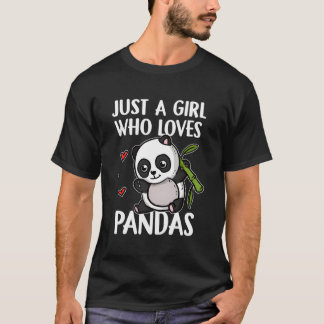 Camiseta Sólo Un Chica Que Ama A Pandas Panda Oso Cute Pand