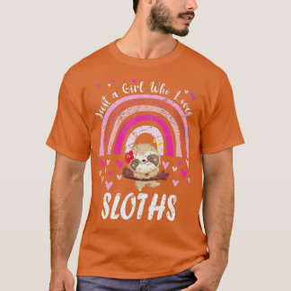 Camiseta Solo un Chica que ama a Pandas Rainbow Cute Panda