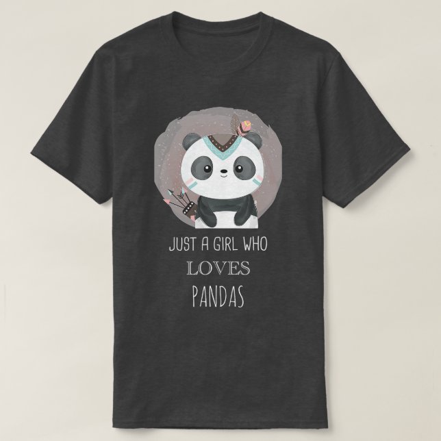 Camiseta Solo Un Chica Que Ama A Pandas - Un Gracioso Panda (Diseño del anverso)