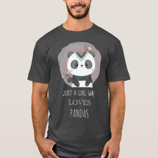 Camiseta Solo Un Chica Que Ama A Pandas - Un Gracioso Panda