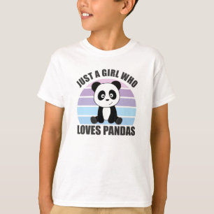 Camiseta Solo un Chica que ama a Pandas y sus dulces animal