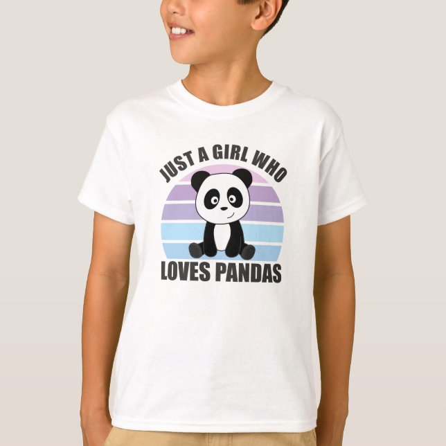 Camiseta Solo un Chica que ama a Pandas y sus dulces animal (Anverso)