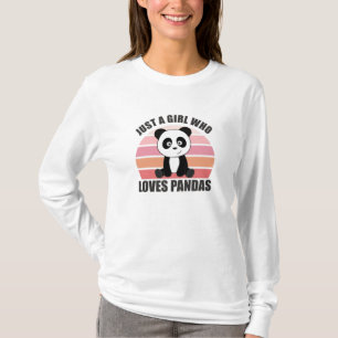 Camiseta Solo un Chica que ama a Pandas y sus dulces animal