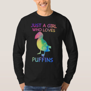 Camiseta Sólo un Chica que ama a Puffins el divertido pájar