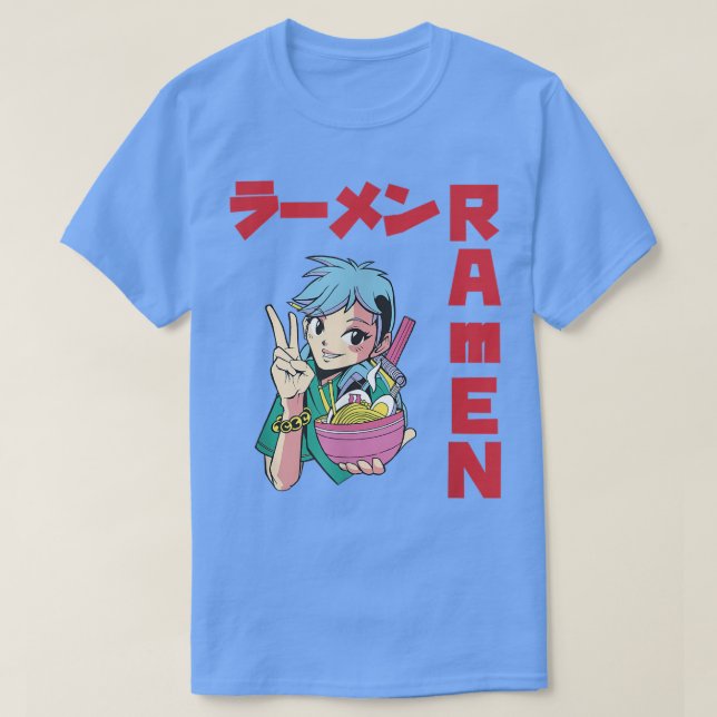 Camiseta Solo un Chica que ama a Ramen Anime Bowl Kawaii Ja (Diseño del anverso)
