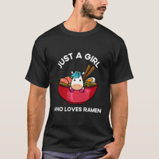 Camiseta Solo un Chica que ama a Ramen Kawaii Anime japonés