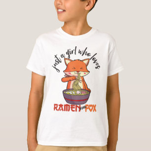 Camiseta Sólo un Chica que ama a Ramen y Fox