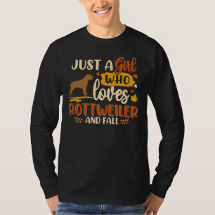 Camiseta Solo un Chica que ama a Rottweiler Mejor Perro