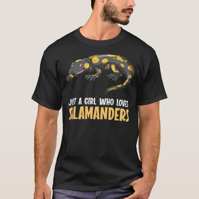 Camiseta Sólo un chica que ama a Salamanders Salamander (Anverso)