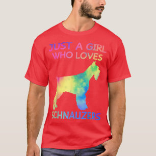 Camiseta Sólo un Chica que ama a Schnauzers Funny Schnauzer