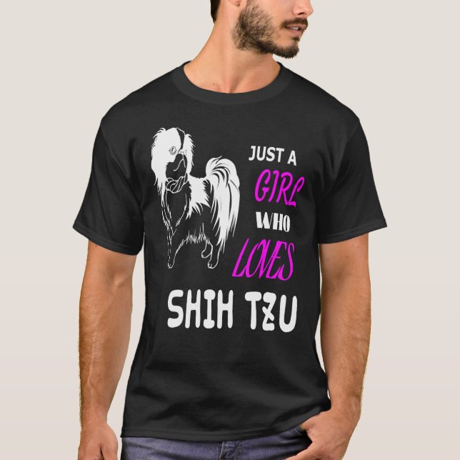 Camiseta Solo un Chica que ama a Shih Tzu (Anverso)
