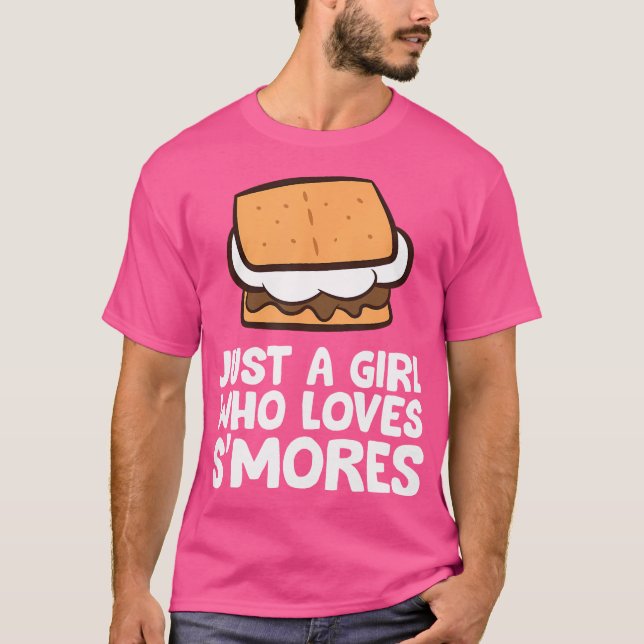 Camiseta Sólo Un Chica Que Ama A S'Mores Camping Smores (Anverso)