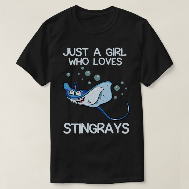 Camiseta Sólo un Chica que ama a Stingrays (Diseño del anverso)