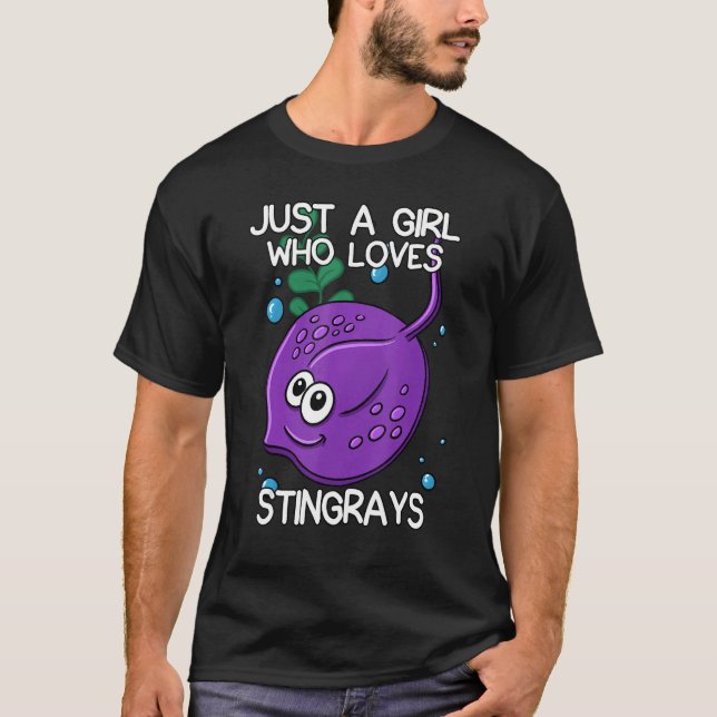 Camiseta Solo Un Chica Que Ama A Stingrays Cita A Stingray  (Anverso)