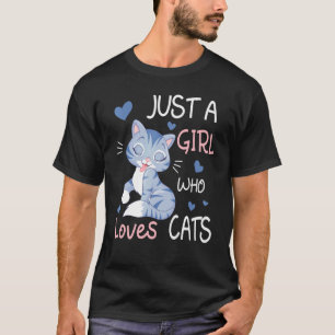 Camiseta Sólo un Chica que ama a su gato, madre feliz, herm