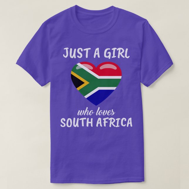 Camiseta Solo un Chica que ama a Sudáfrica (Diseño del anverso)