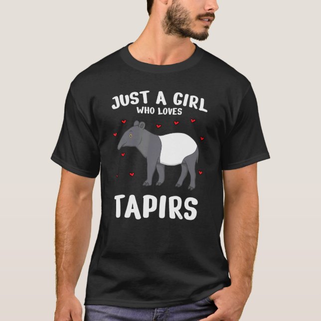 Camiseta Solo un Chica que ama a Tapir como animal exótico  (Anverso)