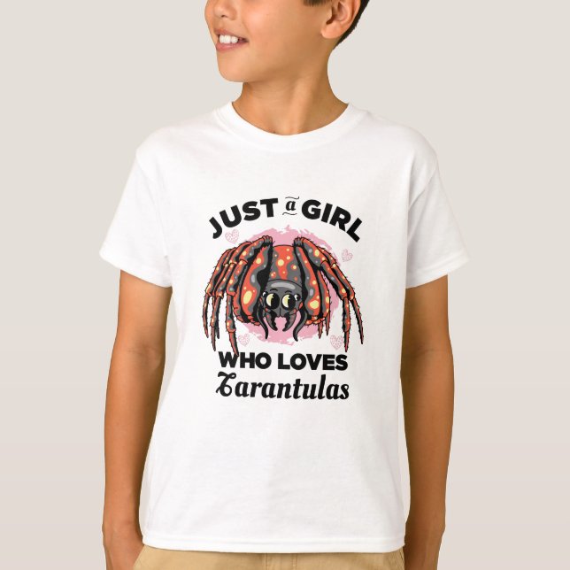 Camiseta Sólo un Chica que ama a Tarantulas (Anverso)