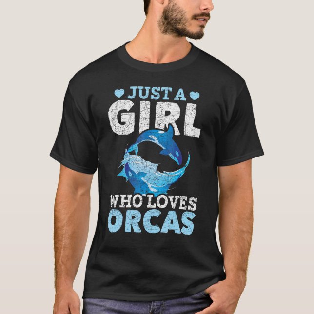 Camiseta Sólo un Chica que ama a un animal de ballena asesi (Anverso)