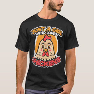Camiseta Sólo un Chica que ama a un Chica de granjeros gráf