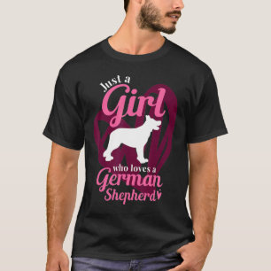 Camiseta Sólo Un Chica que ama a un pastor alemán