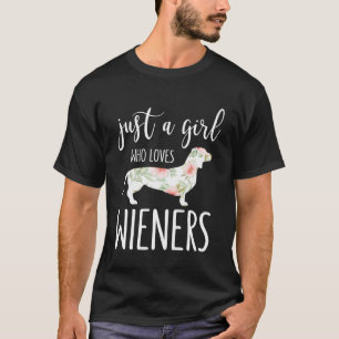 Camiseta Solo un Chica que ama a Wieners Doxie Mom Dachshun