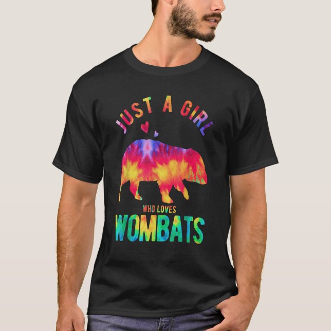 Camiseta Sólo un Chica que ama a Wombat Wombat (Anverso)