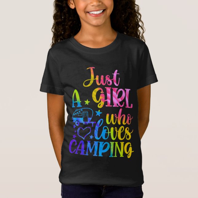 Camiseta Solo un Chica que ama acampar (Anverso)