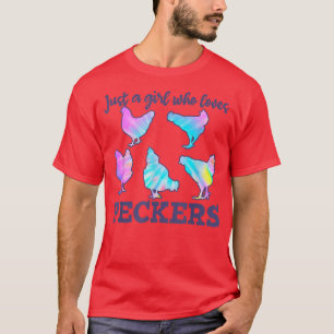 Camiseta Solo un Chica que ama al agricultor de pollo picke