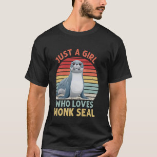 Camiseta Solo un Chica que ama al animal marino monje carib