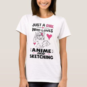 Camiseta Sólo un Chica que ama al anime y a los Chicas
