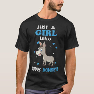 Camiseta Sólo un Chica que ama al burro