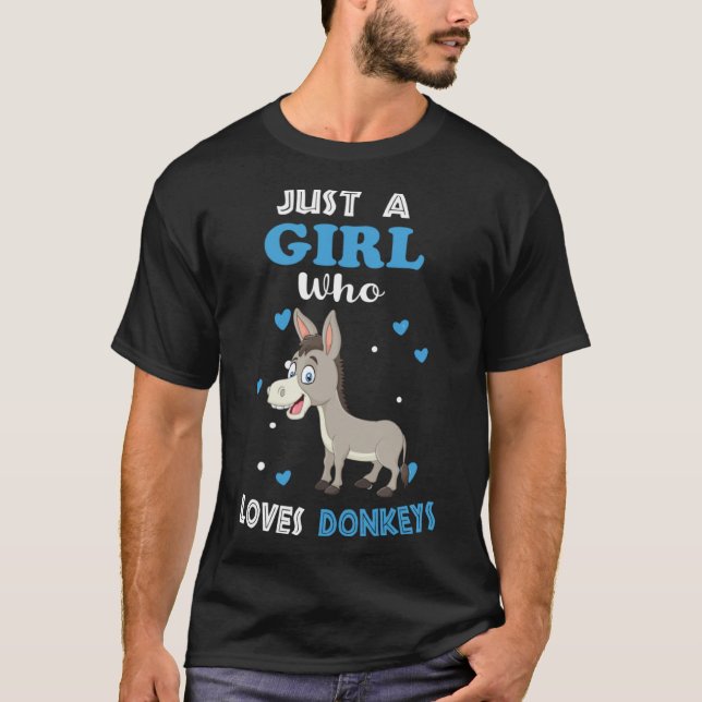 Camiseta Sólo un Chica que ama al burro (Anverso)