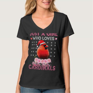 Camiseta Sólo un Chica que ama al cardenal Bird Lover Chris