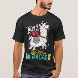 Camiseta Sólo un Chica que ama al Chica de Alpacas