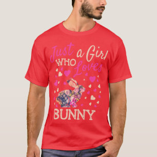 Camiseta Sólo un Chica que ama al conejo conejo conejo cone