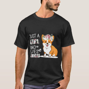 Camiseta Sólo Un Chica que ama al Corgis Costume Perro Cuto