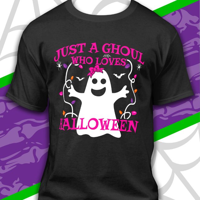 Camiseta Sólo un Chica que ama al fantasma rosado de Hallow (Subido por el creador)