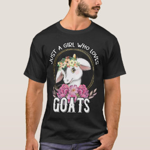 Camiseta Solo un Chica que ama al ganado de cabras Cu anima