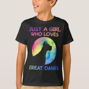Camiseta Sólo un Chica que ama al gran danés