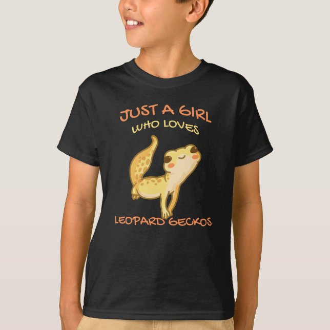 Camiseta Solo un Chica que ama al leopardo Gecko Gekko Liza (Anverso)
