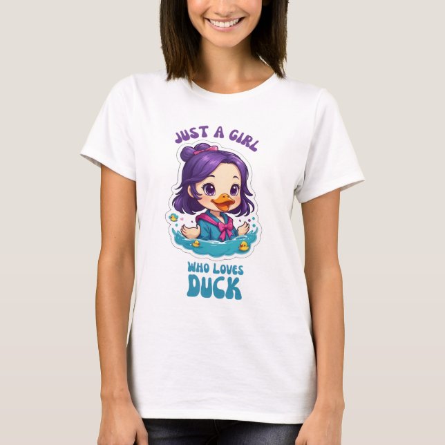 Camiseta Solo un Chica que ama al pato (Anverso)