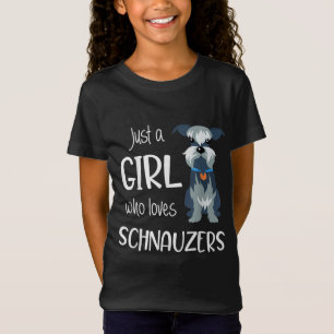 Camiseta sólo un chica que ama al perro schnauzers _ schnau